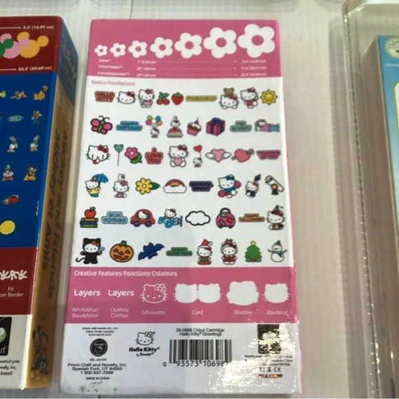 Cricut Disney Cartridge Bundle Lot of 6 Mickey Hello Kitty Tinker bell Belle - Picture 4 of 10
